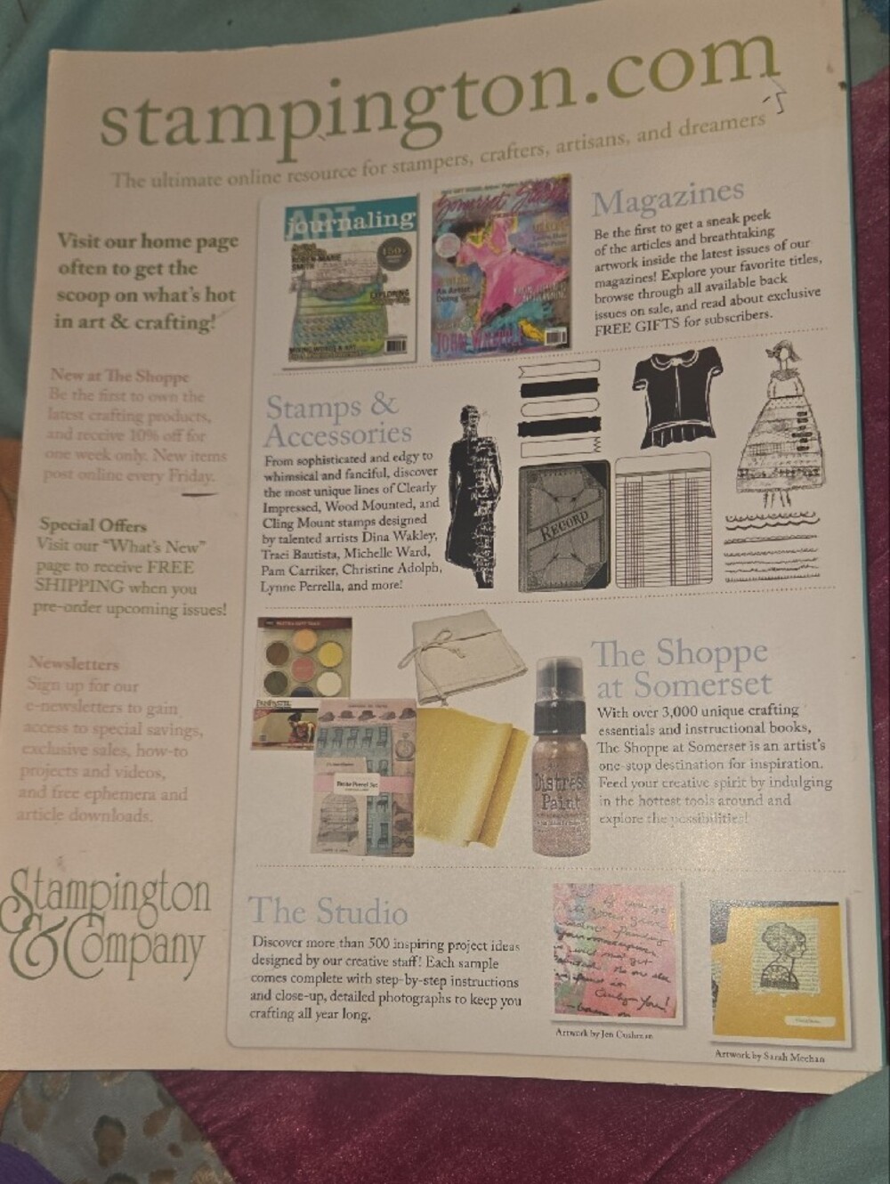 Art Journaling Magazine Cover Print - Green Typewriter Illustration - Picture 3 of 7